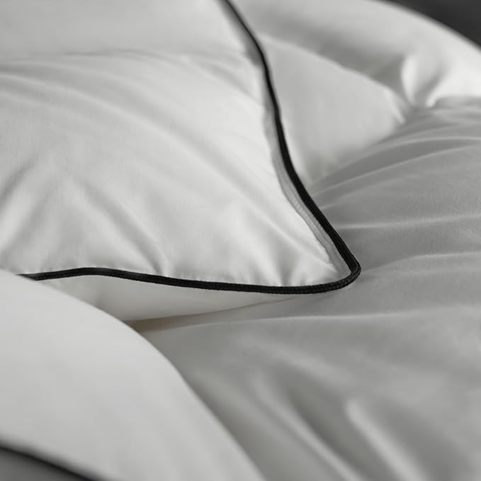 Down Fiber Comforter Oversize King Size,Premium Ultra-Soft Breathable Comforter High Fill Power White Duvet Insert,All Season Hotel Luxury Bedding Comforters (White/All Season, Queen (U.S. Standard))
