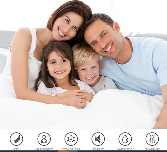Utopia Bedding Mattress Protector Zippered Queen Size, 100% Waterproof Bed Bug and Dust Mite Proof Mattress Encasement, Absorbent 6 Sided Mattress Cover
