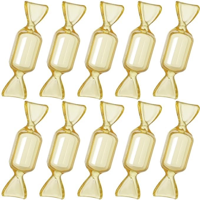FZBNSRKO 50 Pcs Clear Candy Shaped Jewelry Box,Mini Jewelry Organizer Boxes Lovely Plastic Candy Container DIY Jewelry Accessories for Wedding Party Travel Valentine's Day(yellow) by AllCategories