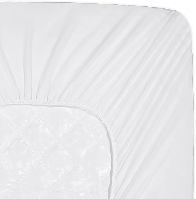 SERTA Power Clean Triple Action Quilted Soft Waterproof Mattress Pad Protector, Moisture Wicking Protection with 15" Deep Pocket, Twin, White