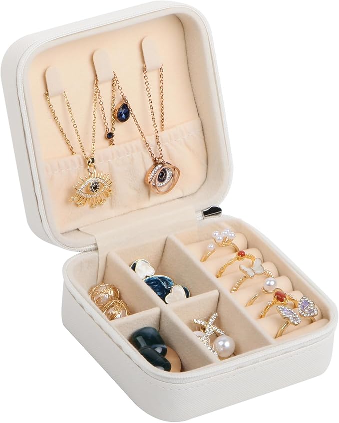 17Dec 6-Pack Small Travel Jewelry Case Organizer,Mini Travel Essentials for Women,Bridesmaid Gifts Birthday Gifts for Women,Small Jewelry Box for Girls 8-12 - Image 9
