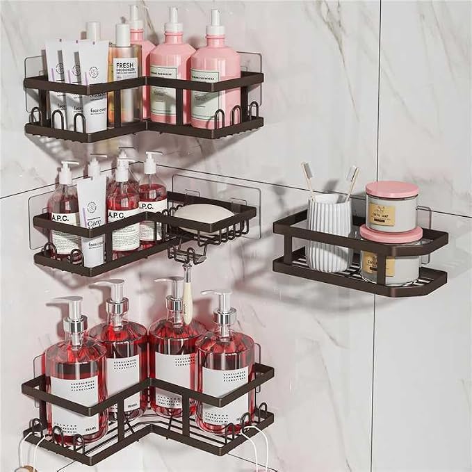 Youvip Corner Shower Caddy - Rust-Proof, Space-Saving, Easy to Install Organizer for Bathroom. Copper by YOUVIP