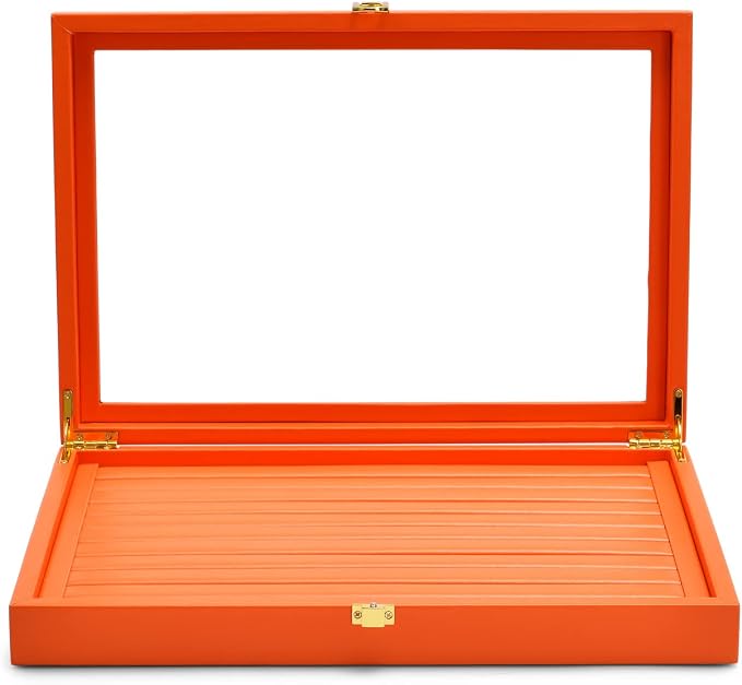 Oirlv Premium Leather Jewelry Display Tray with Acrylic Lid Ring Earrings Organizer Box Clear Lid Drawer Insert for Women by Oirlv