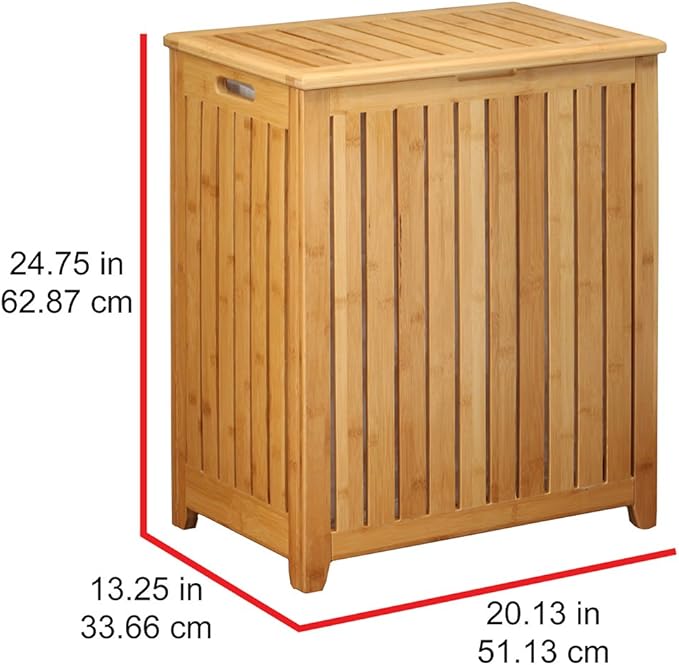 Oceanstar Spa-Style Bamboo Laundry Hamper - Image 6
