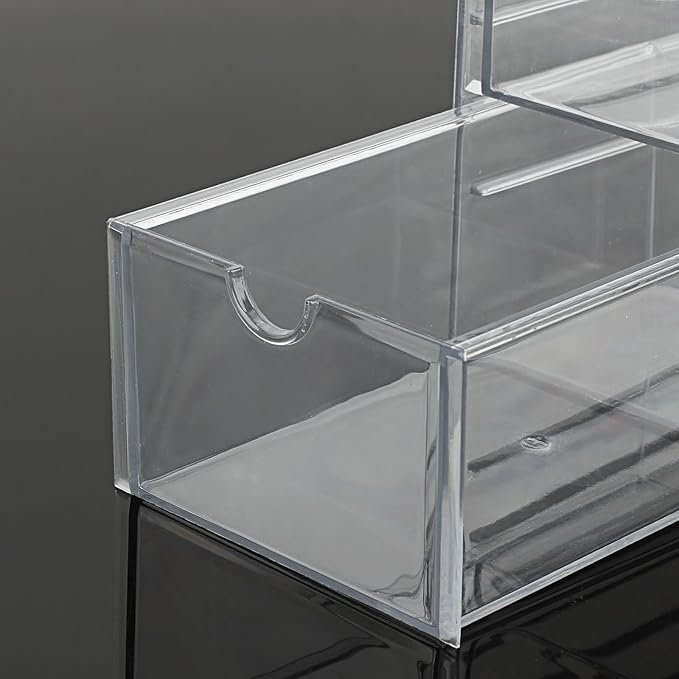 Hipiwe Plastic Drawer Organizer Clear Hair Accessories Organizer Box with 4 Pull Out Drawer Compact Storage Box for Cabinet Vanity Bathroom Pantry Office or Closet Organization - Image 5