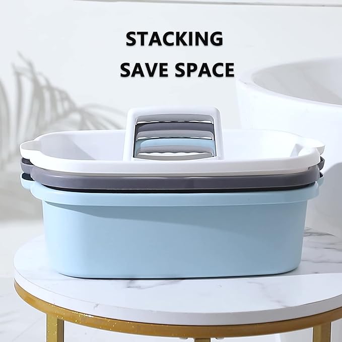 Large Cleaning Supplies Caddy Portable Shower Basket Supply Organizer with Handle Plastic Bucket Tool Storage for Bathroom, Bedroom, Kitchen, College Dorm, Garden, Dark Gray 2 Pack - Image 7