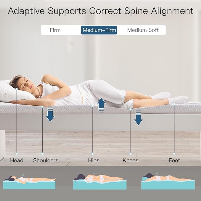 Airensky 4 Inch Memory Foam Mattress Topper, Cooling Gel Infused High Density Full (54"x75") Topper with Removable Skin-Friendly Cover, Bed Topper for Pressure Relief Back Pain, CertiPUR-US Certified
