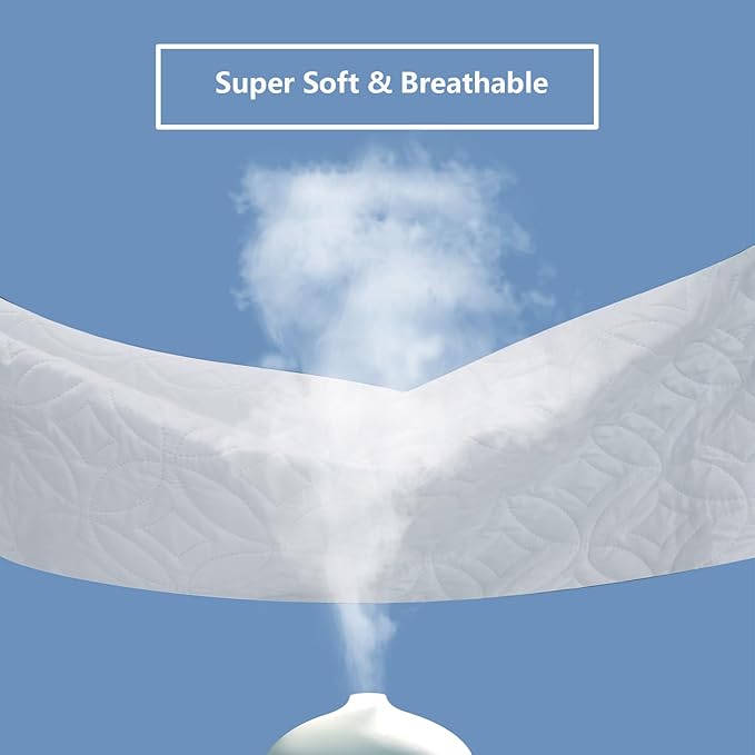 FELTYBED Cal King Size 72"x84" Waterproof Mattress Protector, Soft Bed Mattress Cover Cal King, Breathable Mattress Pad Cover with Deep Pocket 6"- 15", Noiseless Washable White