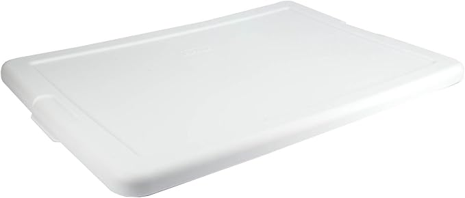 Sterilite 28 Qt Underbed Storage Box, Stackable Bin with Lid, Plastic Container to Organize, Bedroom, Clear Base and White Lid, 1-Pack - Image 4