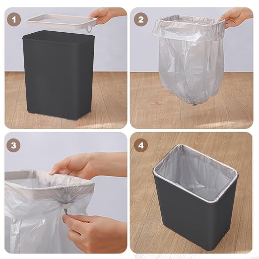 Yatmung 4 Gallons Bathroom Trash Can Automatic Touchless - 15.5 Liters Smart Trash Can Motion Sensor - Narrow, Plastic - Slim Electric Trash Bin - Skinny Garbage Can with Lid (Matte Black) - Image 4