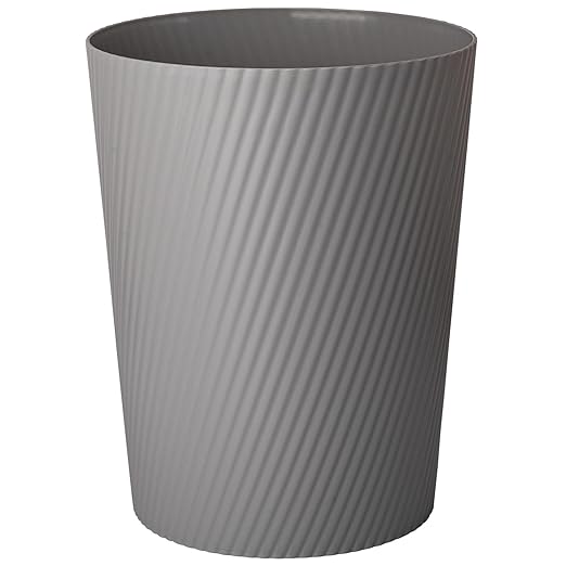 UUJOLY Small Trash Can Wastebasket Garbage Can Container Bins for Bathrooms, Laundry Room, Kitchens, Offices, Kids Rooms, Dorms (Dark Grey) by UUJOLY
