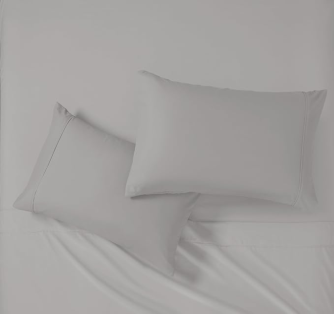 Modern Threads Soft Microfiber Solid Sheets - Luxurious Microfiber Bed Sheets - Includes Flat Sheet, Fitted Sheet with Deep Pockets, & Pillowcases Vapor Blue Twin
