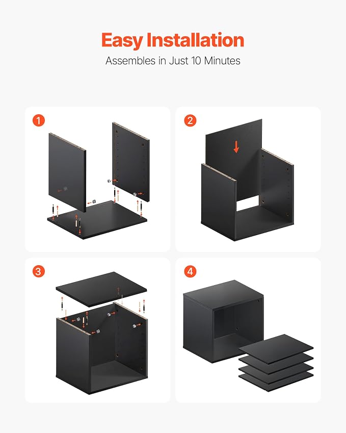 VEVOR Literature Organizer, 5 Compartments Office Mailbox with Adjustable Shelves, Wooden Mailbox Sorter with MDF, Countertop Office Home Classroom Storage Organizer for File, Document, Paper, Black - Image 8