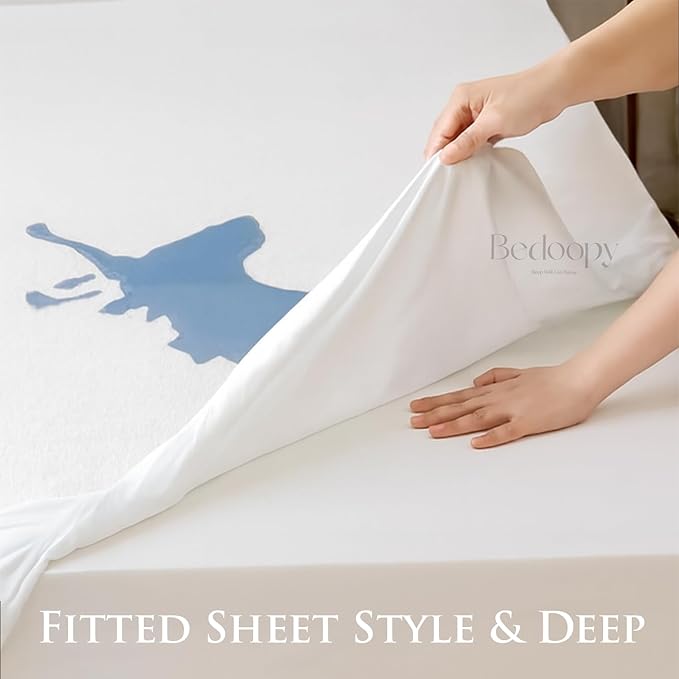 35X89 Truck Sleeper Waterproof Mattress Protector Pad Cover RV Bunk & Truck Sleeper Soft Terry Cotton White Luxury RV Mattress Protector 8" Inch Deep Pocket Easy Care