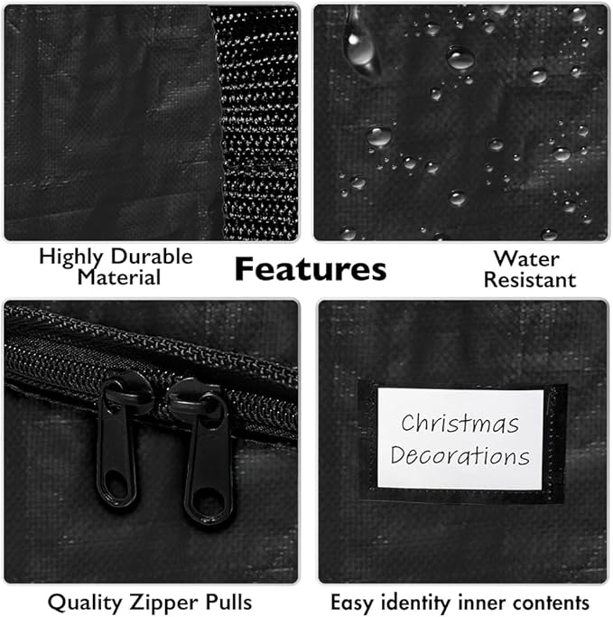 ClearSpace Heavy Duty Moving Bags or Storage Bags – Black Storage Bins with Lids, Large Moving Boxes with Backpack Straps & Zippers,– Packing Box & Moving Supplies for College Dorm, 8 Pack