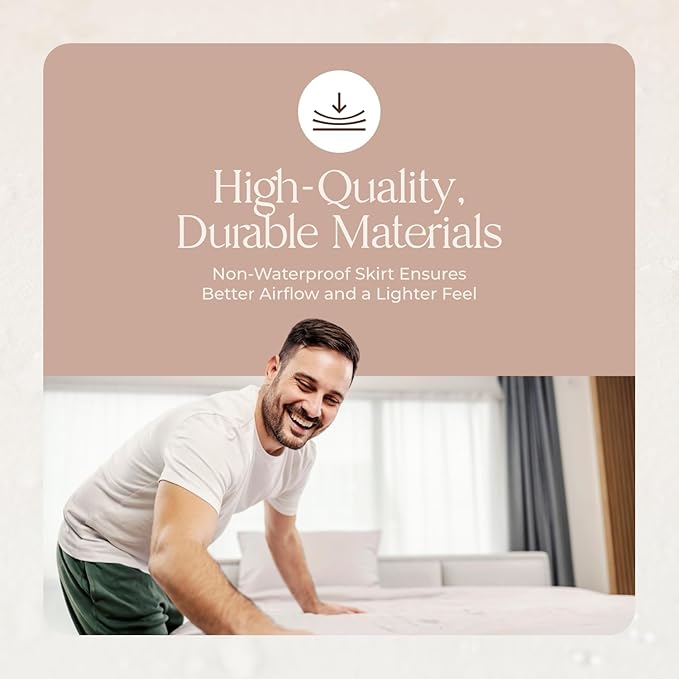 Organic Waterproof Mattress Protector Twin XL Size -100% Waterproof Mattress Pad w/Extra Soft Quiet & Breathable Triple Layer Protection -GOTS Certified Machine Washable Deep Pocket Design(Twin XL)