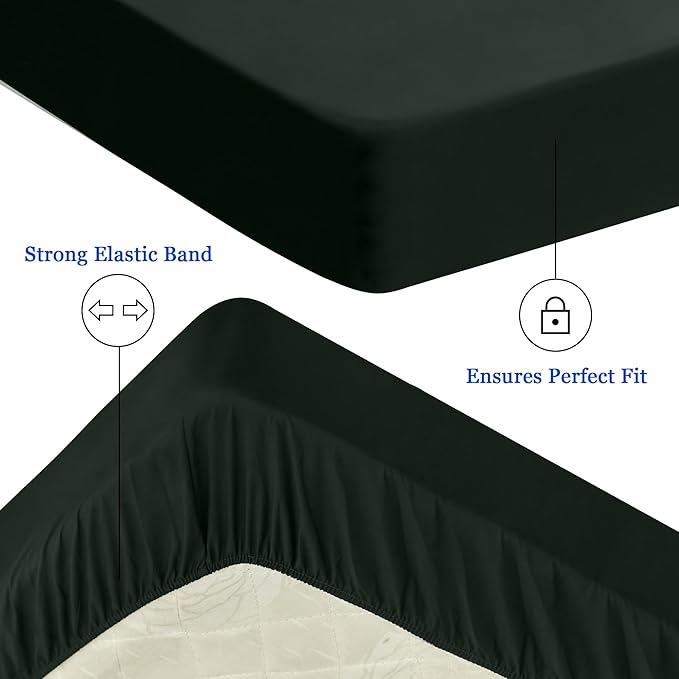 Sufdari Waterproof Mattress Protector, Mattress Cover Twin Size for Bed,18" Deep Pocket Fitted Sheet Style Mattress Protector with Elastic Rubber Green,Twin