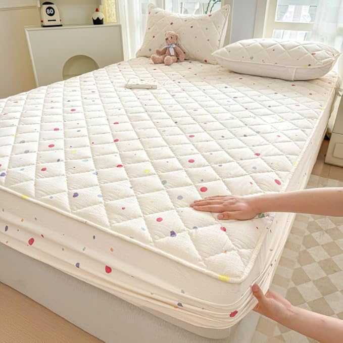 Mattress Protector, Soft Breathable Noiseless Mattress Cover with Stretchable Pockets for 6-11 inches Mattress, Machine Washable (04,Cal King 78"x86")