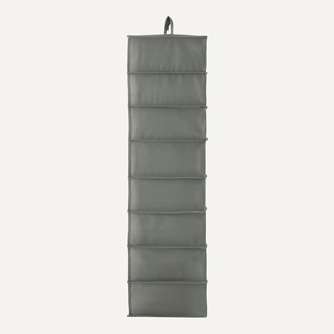 Amazon Basics 8-Tier Hanging Closet Shelf Shoe Organizer, Space Saving Storage, Foldable, 11.5 x 41 x 5.5 in, Dark Grey | for Closet Storage - Image 4