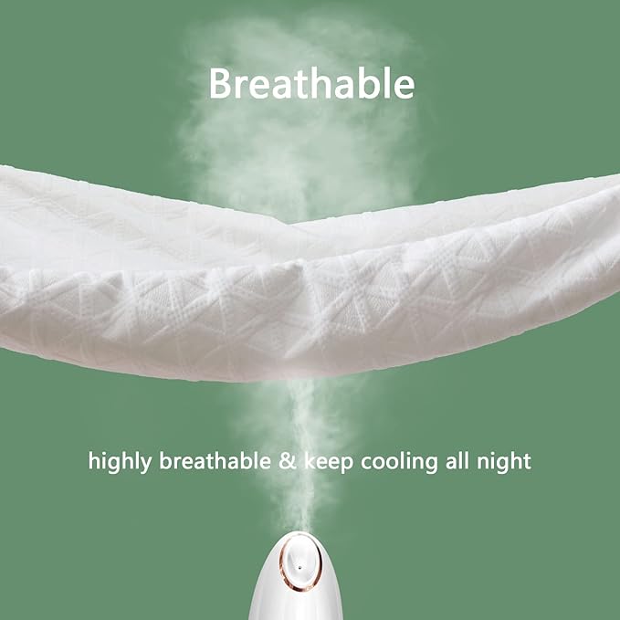 Premium Waterproof Mattress Protector Full Size, Breathable Bed Cover 3D Air Fabric Cooling Mattress Pad Cover Smooth Soft Noiseless Washable, 8''-21'' Deep Pocket (White)