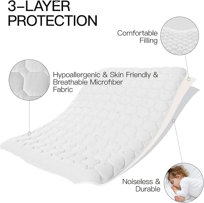 CHILLSUN Queen Mattress Pad Thick Quilted Mattress Topper, Air Mattress Cover, Super Soft Breathable and Noiseless Down Extra Thick Mattress Pad with Deep Pocket Fits up to 23 Inch Mattress
