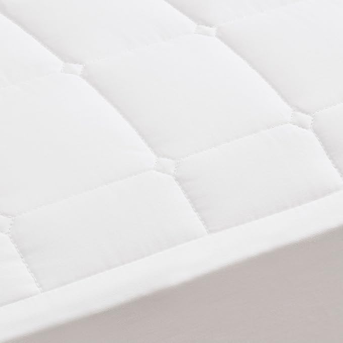 Boll & Branch Mattress Protector - Full Size, White Cover - 1 Fitted Protector Included -Padded Fill, Soft, and Breathable - Hypoallergenic and Safe for Sensitive Skin