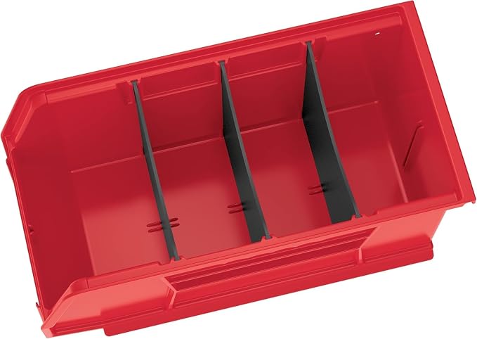 Akro-Mils 30230 AkroBins Plastic Storage Bins, Space-Saving Stackable Bins for Garage, Pantry, Craft Organization, 11" x 5" x 5", Red, 12-Pack - Image 10