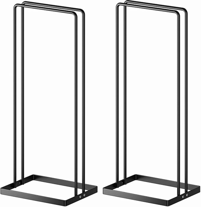 Hanger Organizer 2 Pcs, Coat Hanger Holder Stand Clothes Hangers Stacker for Laundry Room Organization, Clothes Hangars Closet Space Saver Caddy Rack for Bulk Plastic Velvet Wood Metal Hangers Storage by SeropyDirect
