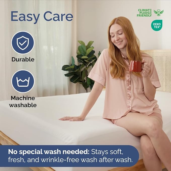 Cal King Mattress Protector Waterproof - Mattress Cover Cal King Size Bed - Bed Protector Waterproof - Absorbent Fitted Sheet up to 16" Deep Pockets - Soft, Breathable and Cooling - Machine Washable