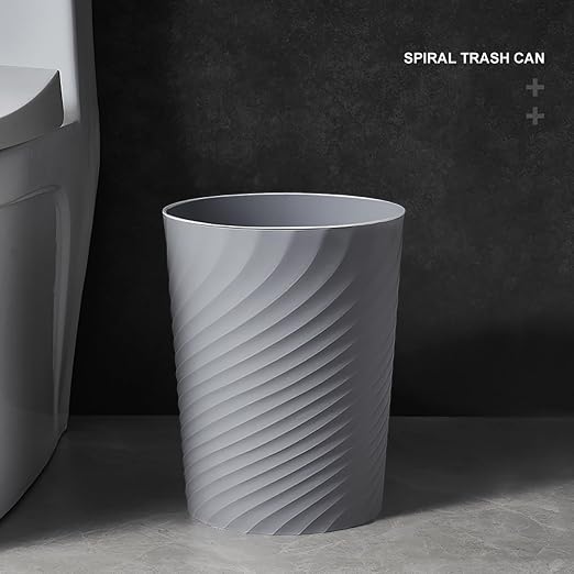 Small Bathroom Trash Can 1.8 Gallon Garbage Can Waste Basket Recycling Bin for Dorm Bedroom Office Kitchen,2 Pack Grey - Image 6
