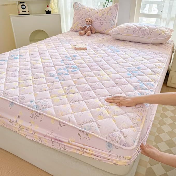 Mattress Protector, Soft Breathable Noiseless Mattress Cover with Stretchable Pockets for 6-11 inches Mattress, Machine Washable (03,Twin XL 47"x80")
