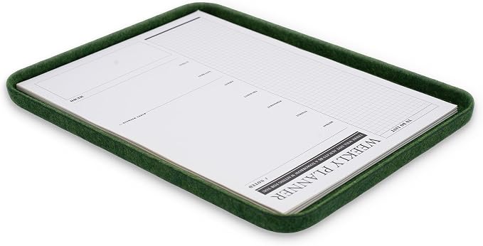 Welaxy felt tray Lid for Storage Bins Drawer Organizer bin cap of box for junk stuff stationery makeup jewelry closet bathroom minimalist lifestyle (Forest Green Lid, M) - Image 3