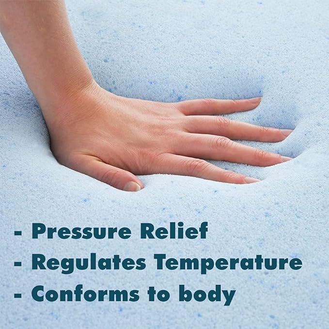 Foamma 4" x 28" x 72" Gel Memory Foam RV Bunk Mattress Replacement, Medium Firm, Pressure Relieving, Cooling Premium Comfort, USA Made, No Cover