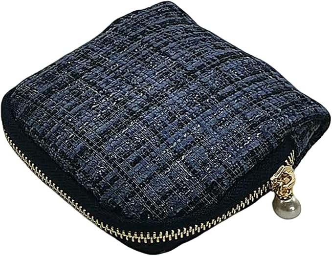 Small Travel Jewelry Case - Jewelry Travel Organizer Bag with Tassel Zipper for Bracelets, Necklaces, Bangles, Jewelry Organizer Storage Bag Gift for Women Girls - LJB002-Dark Blue by ToLoveToLife