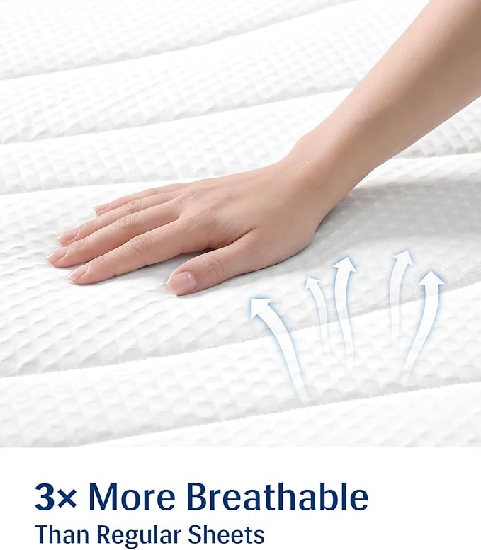 Elegear Cooling Mattress Pad Full, Upgraded Arc-Chill® 3.0 + PCM Cooling, Stay Cool All Night, Breathable & Soft, Deep Pocket 18", Washable Mattress Protector for Hot Sleepers, White