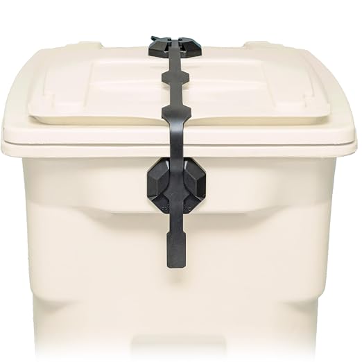 Blazer Brand Strong Strap Lid Lock for 32–96 Gallon Garbage Cans (1 Starter Kit) Long Lasting, No Tools Required, Stretch to Latch, Mitigate Pests, Wind, Overflow, and Spillage by BlazerBrand