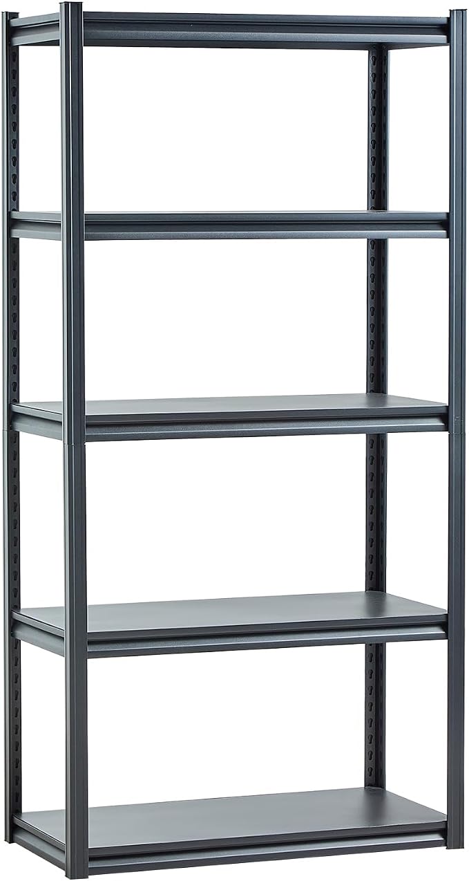 VEVOR Storage Shelves, 2000 lbs, 5 Tier Garage Storage Shelving, 18" D x 36" W x 72" H Adjustable Metal Shelves for Garage Shelves Utility Rack Shelf, Ideal for Kitchen, Warehouse, Basement, Black - Image 9