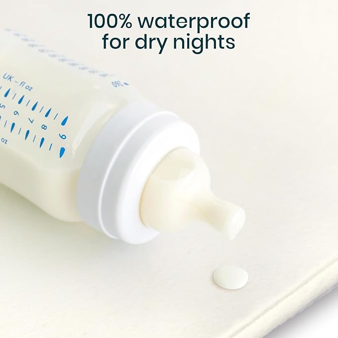 Tutti Bambini 100% Waterproof Bassinet Mattress Protector - Premium 100% Cotton Bassinet Mattress Pad Cover, Soft & Breathable, Machine Washable, Compatible with CoZee® Bassinets (31.8 x 20 in)