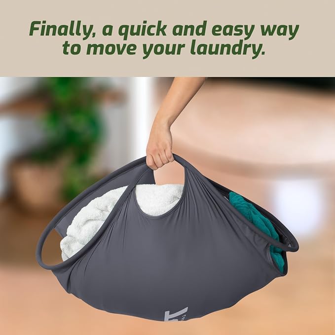 Laundry Turtle Collapsible Laundry Basket | Revolutionary Foldable Laundry Hamper | Innovative Laundry Basket for Dirty Clothes Washing & Dryer Removal Portable Laundry Grabber (Grey, Large) - Image 3