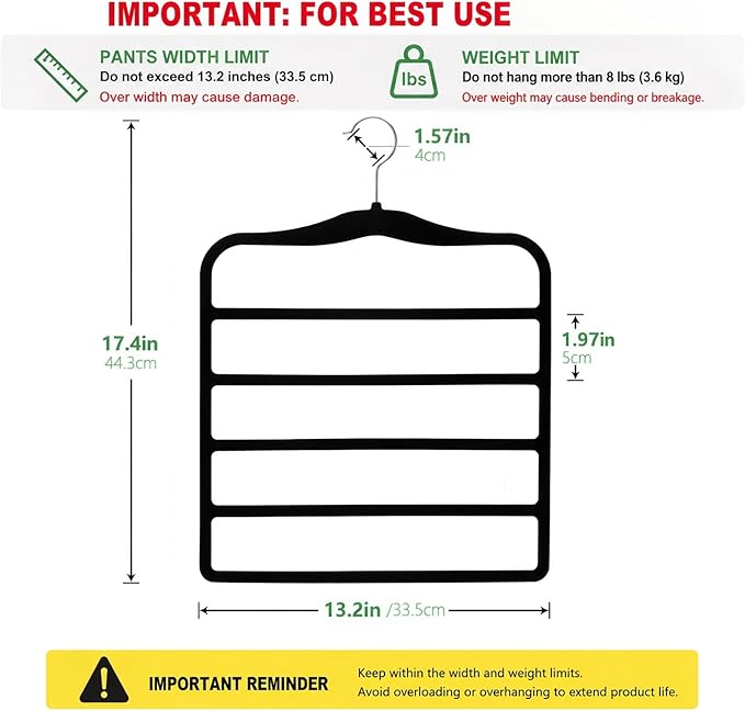 Closet Organizers and Storage,3 Pack Organization and Storage Pants-Hangers-Space-Saving,Velvet Hanger for Dorm Room for College Students Girls Boys Guys Hanging Jean Scarf - Image 4
