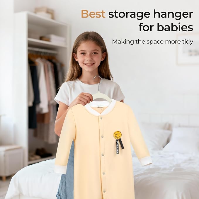 GoodtoU Baby Hangers Velvet 100 Pack - Baby Felt Hangers Non Slip Toddler Hanger Childrens Hanger for Kid - Image 5