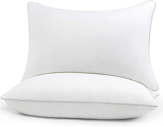 HIMOON Bed Pillows for Sleeping 2 Pack,King Size Cooling Pillows Set of 2,Top-end Microfiber Cover for Side Stomach Back Sleepers