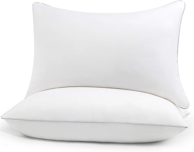 HIMOON Bed Pillows for Sleeping 2 Pack,Queen Size Cooling Pillows Set of 2,Top-end Microfiber Cover for Side Stomach Back Sleepers