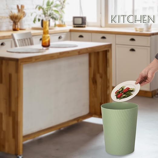 UUJOLY Small Trash Can Wastebasket Garbage Can Container Bins for Bathrooms, Laundry Room, Kitchens, Offices, Kids Rooms, Dorms (Mint Green) - Image 5