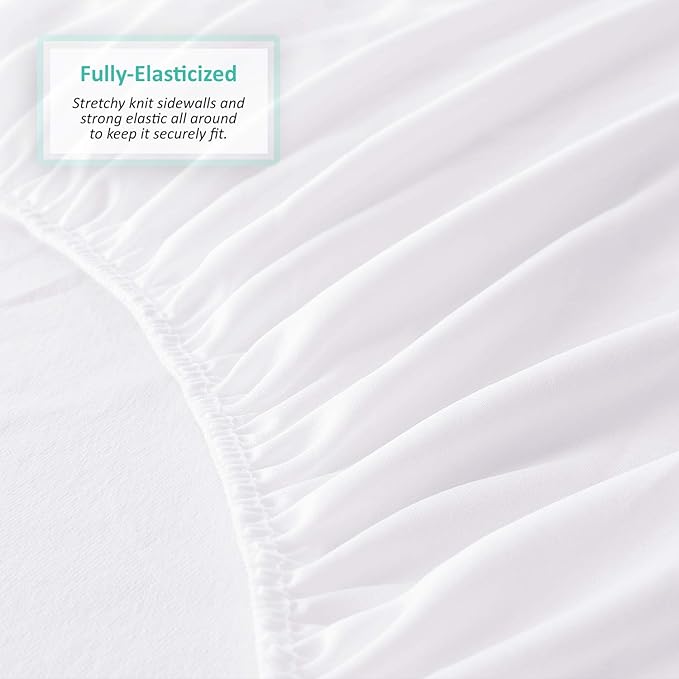 Nestl Premium Cotton Terry Mattress Protector – Soft and Waterproof Full 14 Inch Deep Pocket Mattress Protector – Breathable & Noiseless Cover