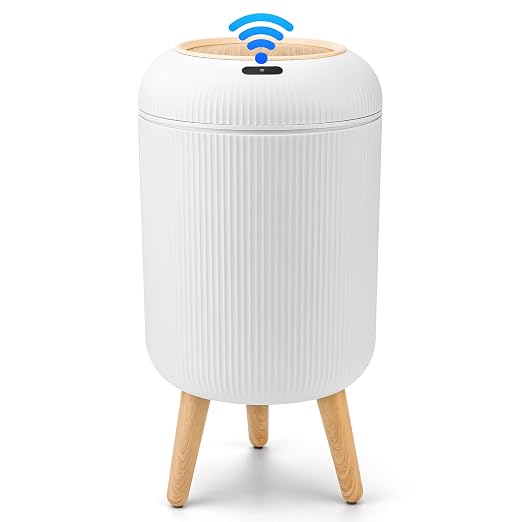 Pukomc Smart Sensor Wastebasket, Convenient and Hygienic Easy to Use, Technology Sensor Waterproof Wastebasket Plastic Trash can for Kitchen, Bathroom, Bedroom, Living Room, Office and Outdoor by Pukomc