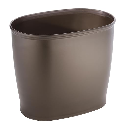 iDesign Slim Plastic Bathroom Trash Can, Small Garbage Bin for Bedroom, Office, Desk, Dorm, Bronze (Pack of 2) - Image 8