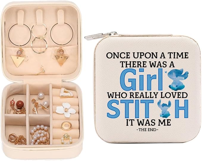 LONGXIN Cartoon Lover Gift, Cute Cartoon Themed Jewelry Case, Small Jewelry Box Organizer by LONGXIN