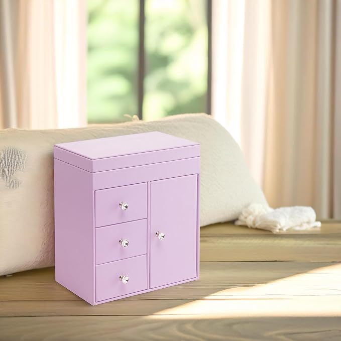 Vlando Musical Jewelry Box with Spinning Ballerina, Girls’ Jewelry Organizer for Necklaces Rings and Hair Accessories, Gift for Girls and Kids, Purple - Image 7