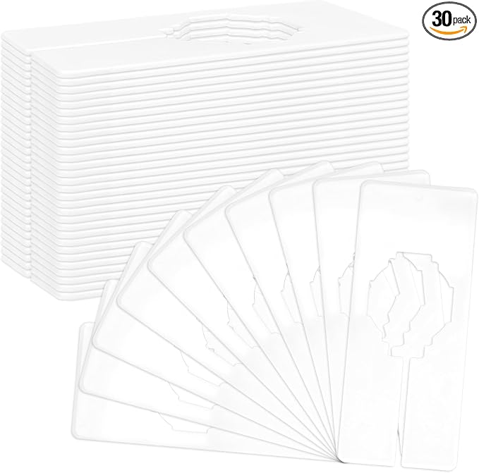 Sukh 30PCS Rectangular Closet Dividers - Plastic Closet Shelf Dividers For Clothes Organization Clothing Rack Tags Label for Wardrobe Retail Store Boutique Supplies Sturdy Durable No Burrs (White) by Sukh